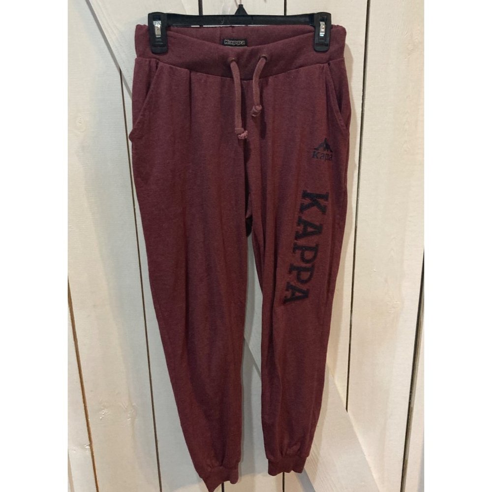 Kappa maroon spell-out logo jogger small
